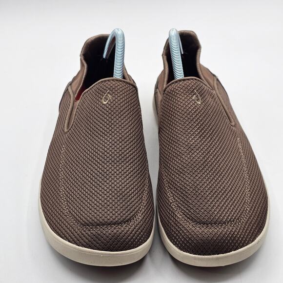 Olukai Nohea Pae Mens 8.5 Brown Mesh Slip-On Comfort Shoe Athleisure Resortwear - Picture 2 of 6